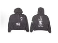 Enfants Riches Déprimés Partial Photo Block Zip-Up Hoodie - Washed Black