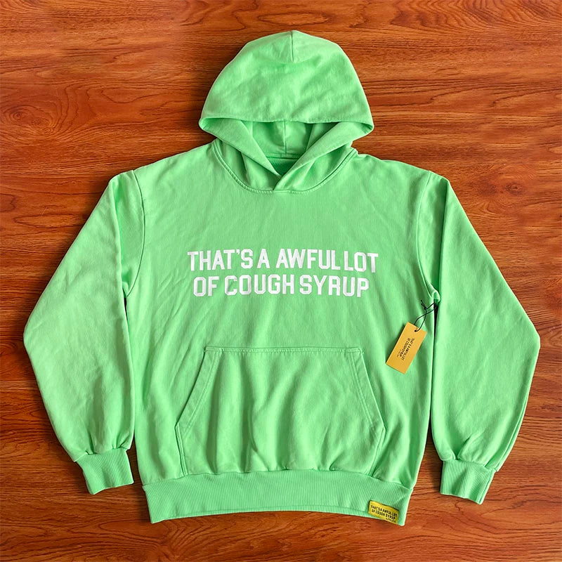 That's A Awful Lot Of Cough Syrup Classic Logo Hoodie - Green / White