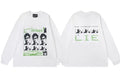 Enfants Riches Déprimés Green Accent Portrait Grid Long-Sleeve - White