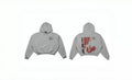 Enfants Riches Déprimés Red Vertical "E-R-D" Logo Hoodie - Light Grey