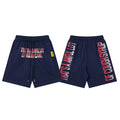 That's A Awful Lot Of Cough Syrup Stacked Logo Side Print Sweatshorts - Navy Blue