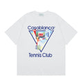 Casablanca Tennis Club Red Torch & Court T-Shirt - White