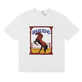 RHUDE Graphic Print T-Shirt - White Rearing Horse Motif