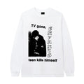 Enfants Riches Déprimés "TV Gone" Photo Long-Sleeve - White