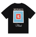 RHUDE "Monaco" Graphic Print T-Shirt - Black