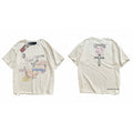 PALY Hollywood Cross & Art Graphic T-Shirt - Cream