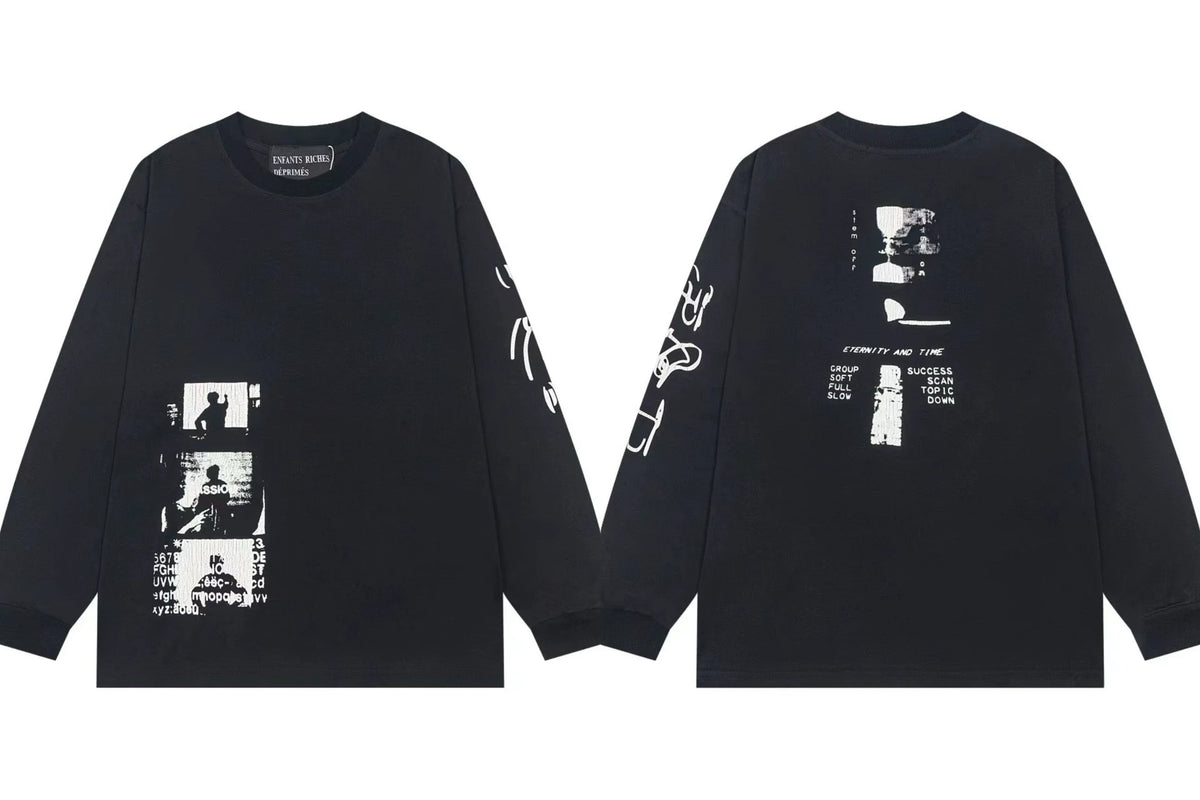 Enfants Riches Déprimés Sleeve Graphic Long-Sleeve - Black