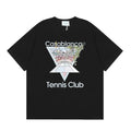 Casablanca Tennis Club Triangle Graphic T-Shirt - Black