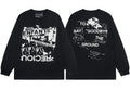 Enfants Riches Déprimés Inverted Collage & "Say Goodbye The Ground" Long-Sleeve  - Black