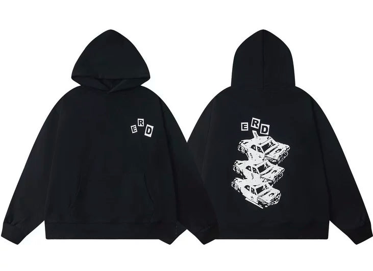 Enfants Riches Déprimés Stacked Racing Car Graphic Hoodie - Black