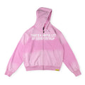 That's A Awful Lot Of Cough Syrup Gradient Zip Hoodie - Pink / White