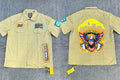 That's A Awful Lot Of Cough Syrup Harlem Eagle Patch Button-Down Shirt - Khaki