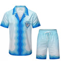 Casablanca Ocean Wave Gradient Set - Blue / White