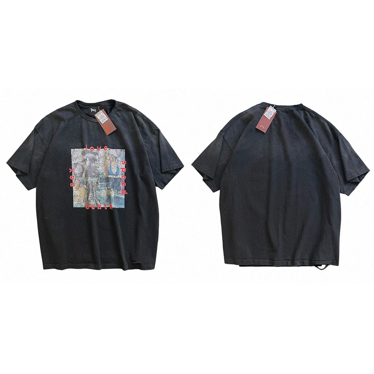 PALY Hollywood Square Art Graphic T-Shirt - Black