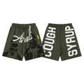 That's A Awful Lot Of Cough Syrup Portrait Side Logo Sweatshorts - Dark Green