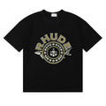 RHUDE Crest & Logo Graphic Print T-Shirt - Black
