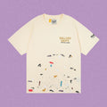 Gallery Dept. Paint Splatter Graphic Short Sleeve T-Shirt - Cream