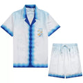 Casablanca Blue Wave Trim Set - White / Blue