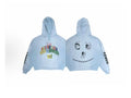 PALY Hollywood Multi-Color Slogan Graphic Hoodie - Light Blue
