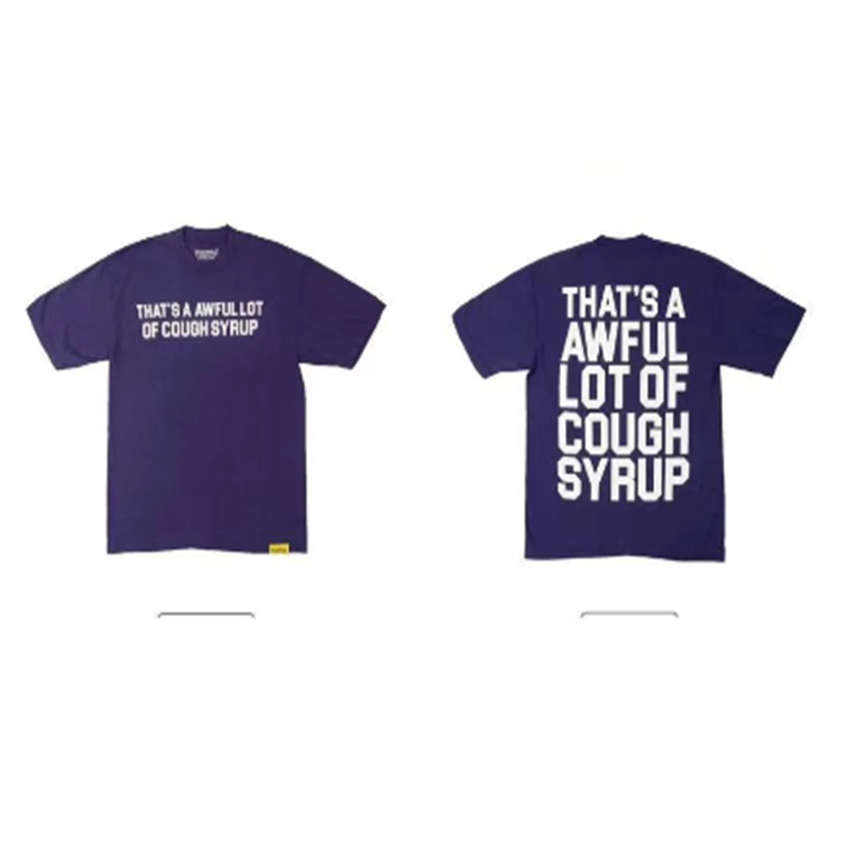 That's A Awful Lot Of Cough Syrup Stacked Text T-Shirt - Purple