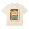RHUDE "Hotel Di Rhude Monaco" Graphic Print T-Shirt - Cream