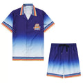 Casablanca Gradient Blue Bear Graphic Set - Royal Blue / White