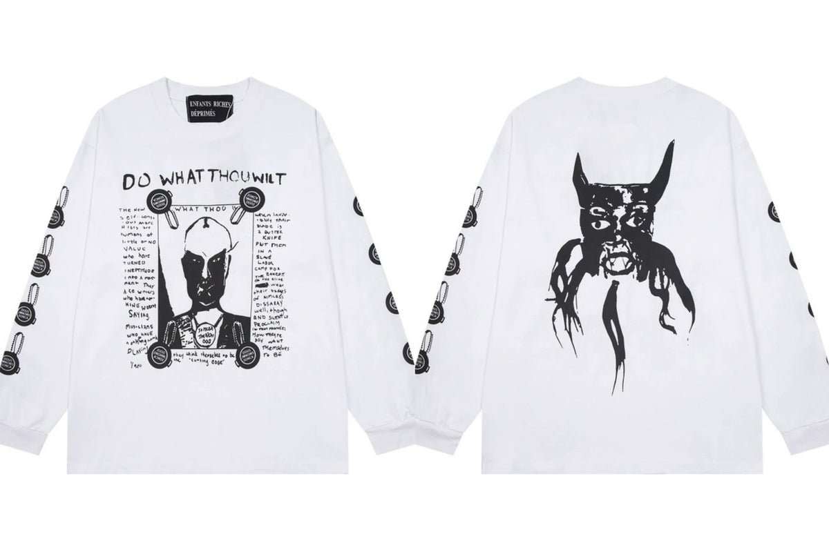 Enfants Riches Déprimés "Do What Thou Wilt" Long-Sleeve - White