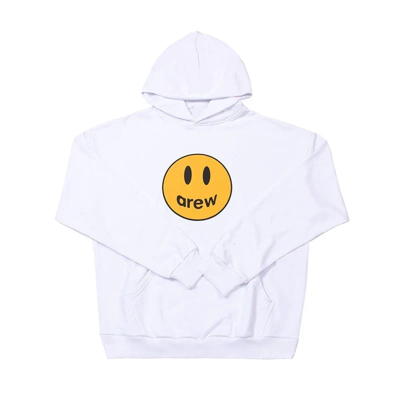Drew House Smiley Face Pullover Hoodie, White