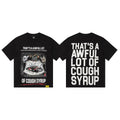 That's A Awful Lot Of Cough Syrup Table Collage T-Shirt - Black