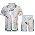 Casablanca Equestrian & Accessory Sketch Set - White / Green / Multi