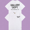 Gallery Dept. Hollywood Logo Short Sleeve T-Shirt - White/Black