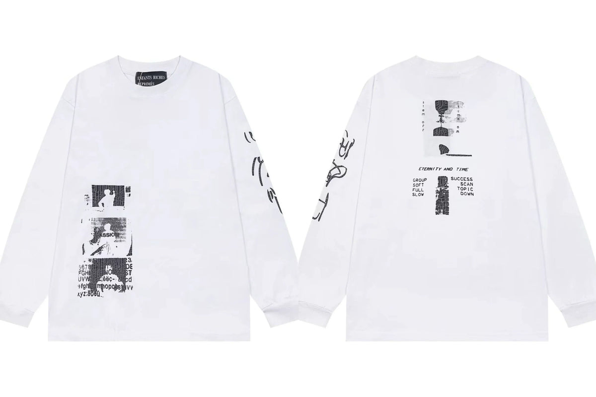 Enfants Riches Déprimés Sleeve Graphic Long-Sleeve - White