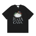 Casablanca Plaza Casa Floral Fountain T-Shirt - Black