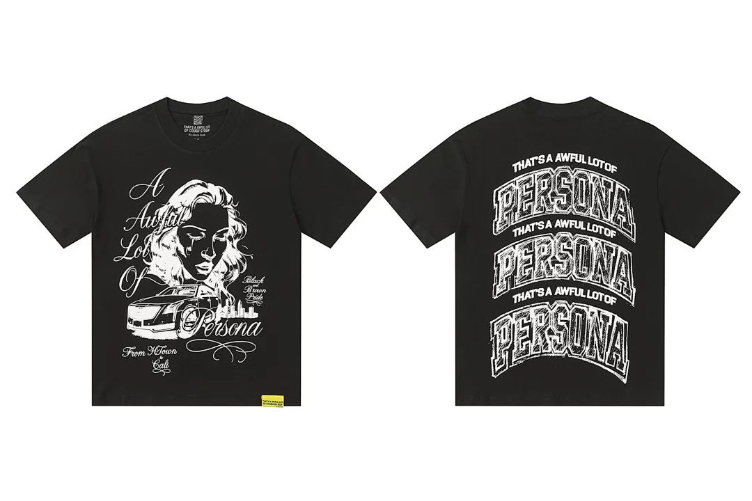 That's A Awful Lot Of Cough Syrup Persona Graphic T-Shirt - Black