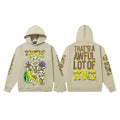 That's A Awful Lot Of Cough Syrup Grin Graphic Hoodie - Beige