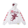 That's A Awful Lot Of Cough Syrup Angel Heart Hoodie - White / Magenta