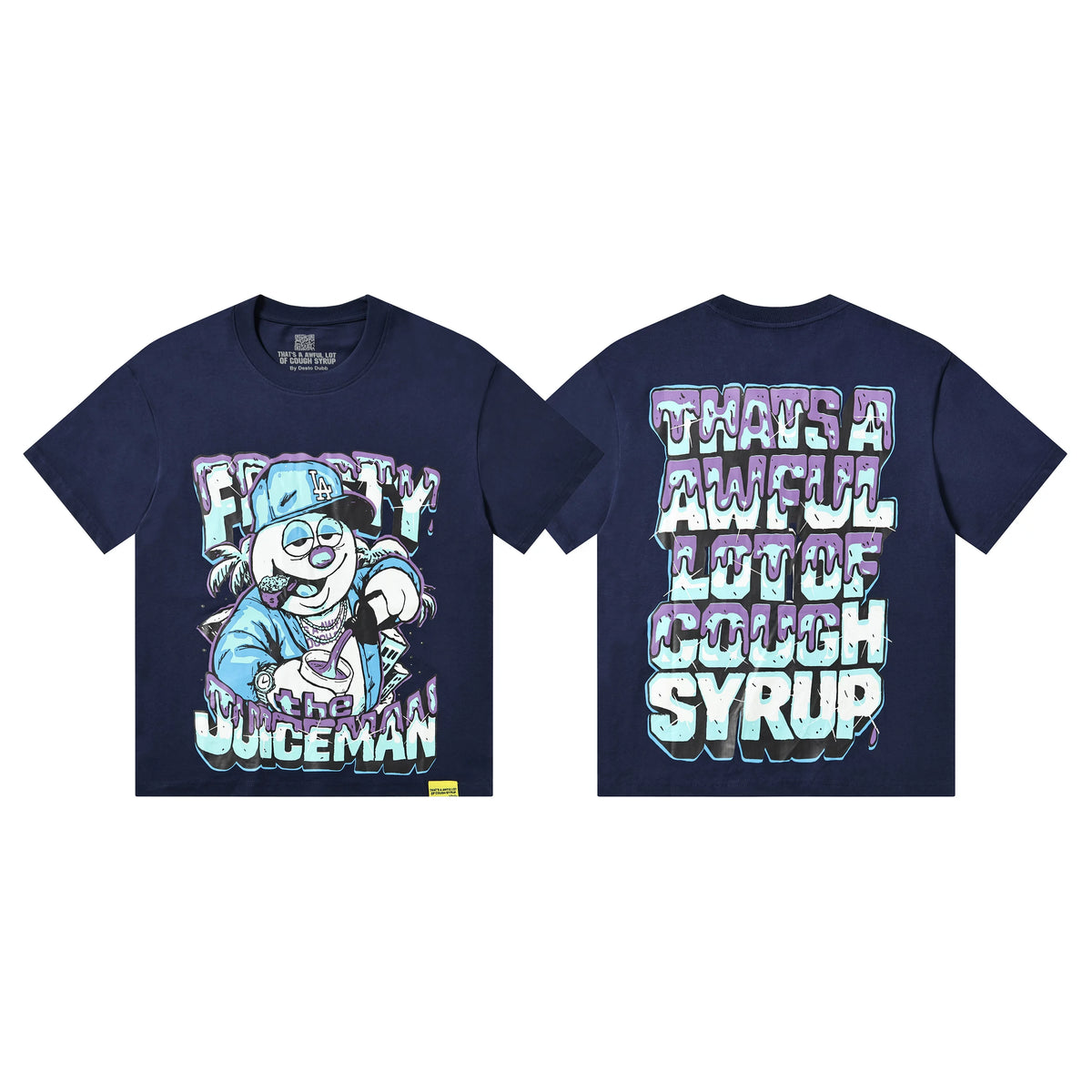 That's A Awful Lot Of Cough Syrup Frosty Juiceman T-Shirt - Navy