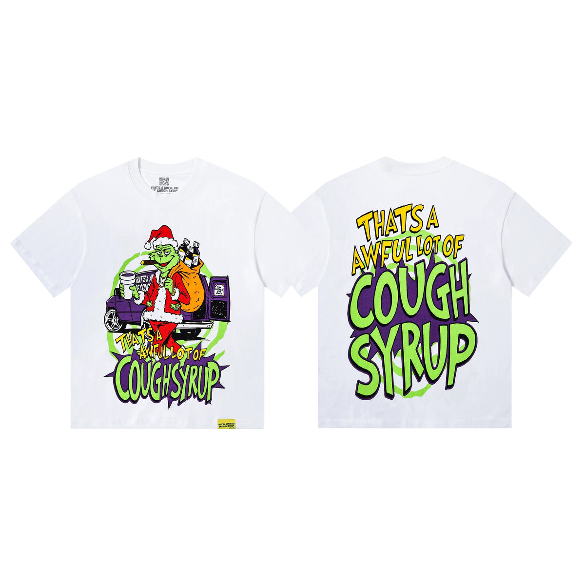 That's A Awful Lot Of Cough Syrup Chiefin Heavily Graphic T-Shirt - White