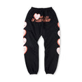 That's A Awful Lot Of Cough Syrup Angel Heart Sweatpants - Black / Peach