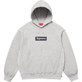 Supreme Box Logo Hooded Sweatshirt - Heather Grey / Navy
