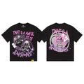 That's A Awful Lot Of Cough Syrup Neon Skull Graphic T-Shirt - Black