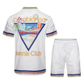 Casablanca Tennis Club Back Graphic Set - White / Multi