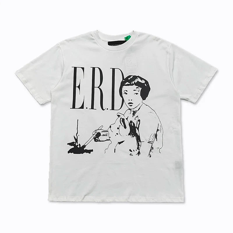 Enfants Riches Déprimés "E.R.D" Geisha Illustration T-Shirt - White