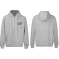 Gallery Dept Heather Grey Navy Blue Logo Full Zip Up Hoodie