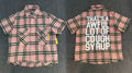 That's A Awful Lot Of Cough Syrup Distressed Plaid Button-Down Shirt - Pink Plaid