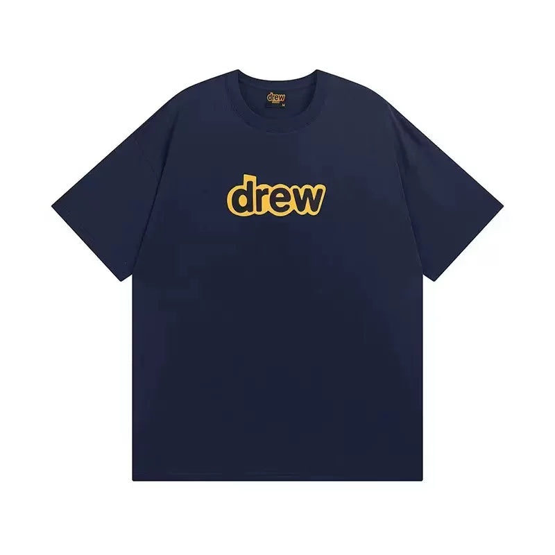 Drew House Logo Short Sleeve T‑Shirt, Navy Blue