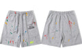 Gallery Dept. Paint Splatter French Terry Shorts - Light Grey
