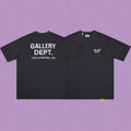 Gallery Dept. Hollywood Logo Short Sleeve T-Shirt - Dark Charcoal/White