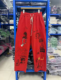 PALY Hollywood Vintage Multi-Graphic Sweatpants - Red