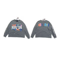 PALY Hollywood Multi-Color Slogan Graphic Long-Sleeve T-Shirt - Grey